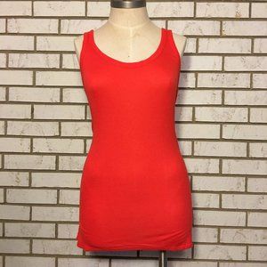 Akira | Orange Razorback Ribbed Tank Top Sz L